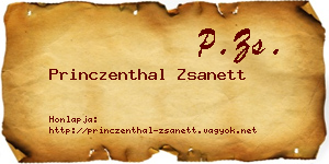 Princzenthal Zsanett névjegykártya